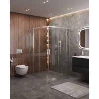 Душевой уголок Cezares Molveno MOLVENO-RH-22-120/110-C-Cr-IV 120x110 см, профиль хром, стекло прозрачное