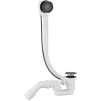 Слив-перелив для ванны Grocenberg GB240BL полуавтомат, черный матовый