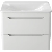 Тумба с раковиной Uperwood Ocean KOcean80w 80 см, подвесная, белый матовый