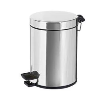 Мусорное ведро c плоской крышкой 5л, хром Camelos 05T3-10-9