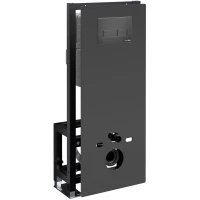 Инсталляция для унитаза WasserKRAFT Glan 66 66TLT.010.ME.BL.MB03 с кнопкой смыва, черный матовый
