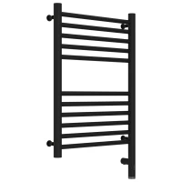 Полотенцесушитель электрический 600x400 черный матовый МЭМ правый, перемычка прямая Сунержа Богема 3.0 31-5805-6040