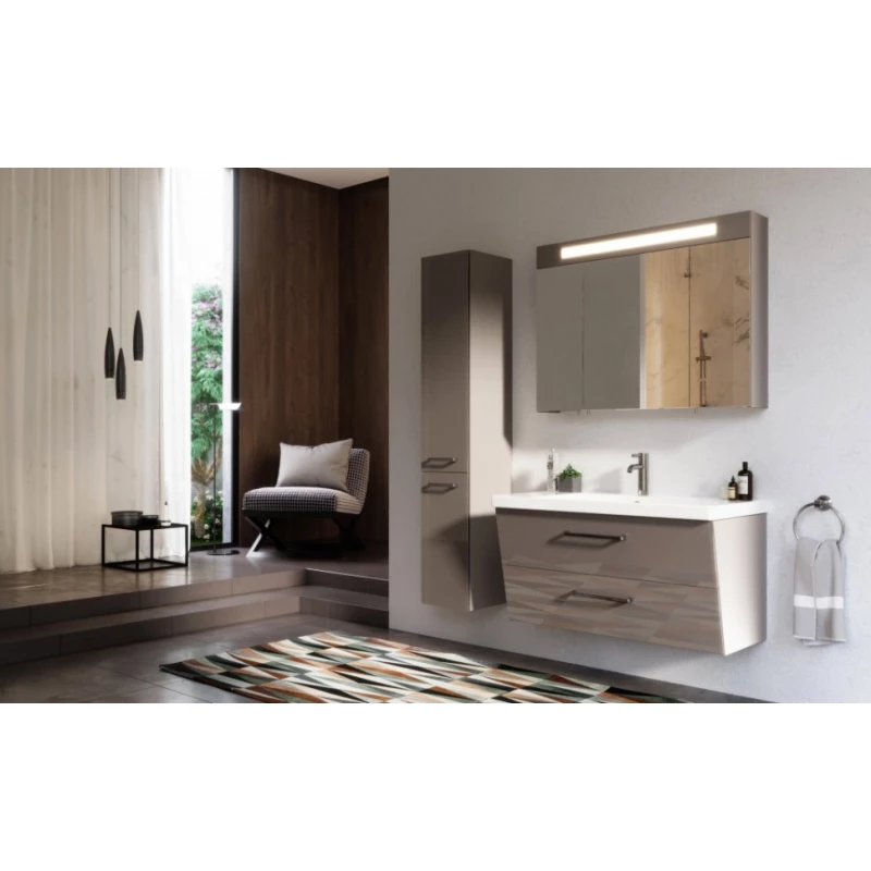 Зеркальный шкаф 120x75 см галечный глянец Verona Susan SU610G26 Зеркальный шкаф 120x75 см галечный глянец Verona Susan SU610G26