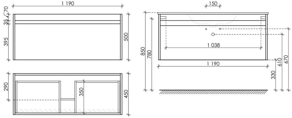 Комплект мебели белый глянец 121 см Sancos Smart SM120-1W + CN7006 + CI1200 SET/SM120-1W/CN7006/CI1200 - фото 9