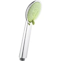 Душевая лейка Emmevi C02431/CR 89 мм, 3 режима, хром/салатовый