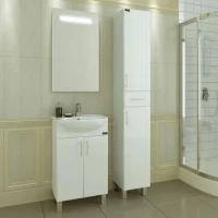 Комплект мебели белый глянец 50 см Санта Дублин 223011 + YYUT50 + 900517