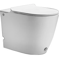 Унитаз напольный Ceruttispa Barbaria Pulse CT7264 импульсный, безободковый, торнадо, с сиденьем микролифт, белый