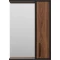 Зеркальный шкаф Misty Кедр П-Кед04050-011П 50x72 см R, черный матовый/орех - 1