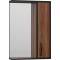 Зеркальный шкаф Misty Кедр П-Кед04050-011П 50x72 см R, черный матовый/орех - 2