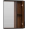 Зеркальный шкаф Misty Кедр П-Кед04050-011П 50x72 см R, черный матовый/орех - 4