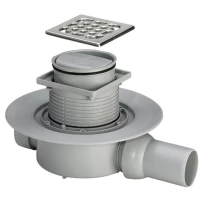 Душевой трап Viega Advantix 583248 100x100/50 мм, с решеткой, перфорированный, хром