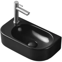 Раковина CeramaLux 78204RB 40x21,5 см R, рукомойник, черный глянец