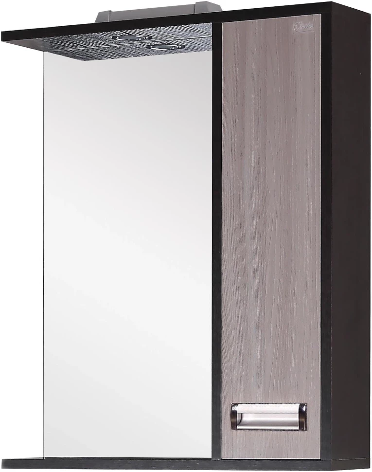 

Зеркальный шкаф 58x71,2 см венге луизиана/ясень шимо светлый R Onika Гамма 205828