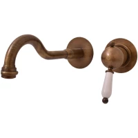 Смеситель для раковины Rav Slezak Labe L534/2SM встраиваемый, без донного клапана, бронза