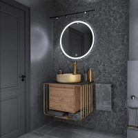 Комплект мебели дуб веллингтон/золотой 70 см Grossman Винтаж 107008 + GR-5010GG + 97070