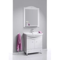 Комплект мебели белый глянец 76,5 см Aqwella Franchesca FR0107 + 4620008197470 + FR0207