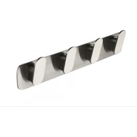 Планка с крючками Grocenberg AC0054NK для ванны, никель