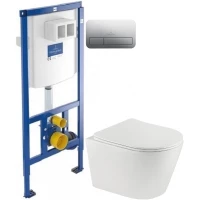 Комплект подвесной унитаз Teka Nexos 117320001 + система инсталляции Villeroy & Boch 92246100 + 92249061