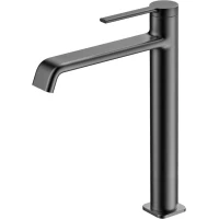 Смеситель для раковины AQUAme Asti AQM6414GM без донного клапана, серый матовый