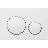 Кнопка смыва Veconi Flush V10 FLV10-WC для инсталляции, белый матовый/хром/белый матовый