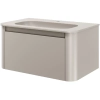 Тумба с раковиной Armadi Art Voi Cashmere 782-080-C + 786-080-C 82 см, подвесная, кашемир матовый