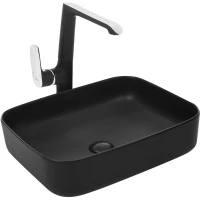 Раковина-чаша WeltWasser Elbach 2195 MB 10000004538 50x39 см, накладная, черный матовый