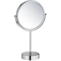 Зеркало косметическое Aquatek AQ4914CR с 5x увеличением, настольное, хром