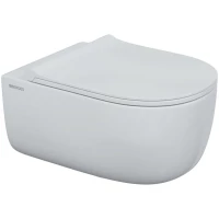 Унитаз подвесной Berges Ego XL 082138 безободковый, с функцией биде, с сиденьем микролифт, белый