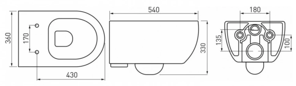 Подвесной безободковый унитаз с функцией биде с сиденьем микролифт Berges Ego XL 082138 - фото 9