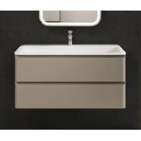 Тумба под раковину AQUAme S4 AQM900410BG 98,6 см, подвесная, бежевый матовый