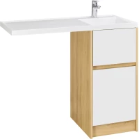 Тумба белый глянец/дуб сантана 42 см Акватон Лондри 1A2670K2LH0C0