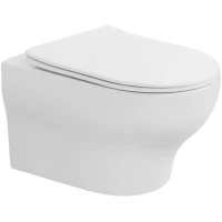 Унитаз подвесной Boheme Fiore 978-SET-MW безободковый, торнадо, с сиденьем микролифт, белый матовый