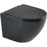 Унитаз подвесной WeltWasser Merzbach 043 MT-BL безободковый, торнадо, с сиденьем микролифт, черный матовый