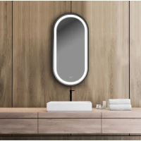 Зеркало Xpertials Klara Capsula 84354135-60728 50x80 см, с LED-подсветкой, сенсорным выключателем, диммером, антизапотеванием, черный матовый