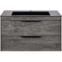 Тумба под раковину Vincea Chiara 2D VMC-2C2800GS 79,2 см, подвесная, серый камень