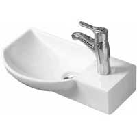 Раковина CeramaLux 7947BL 45x24 см L, рукомойник, белый