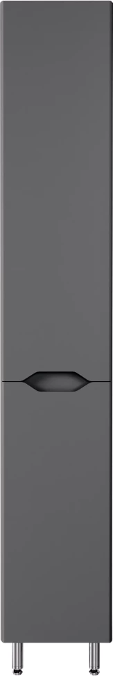 Пенал напольный светло-серый матовый с бельевой корзиной R Style Line Марелла СС-00002420