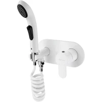 Гигиенический душ Elghansa Dynamic 15R0883-White (Set-51) со смесителем, белый матовый