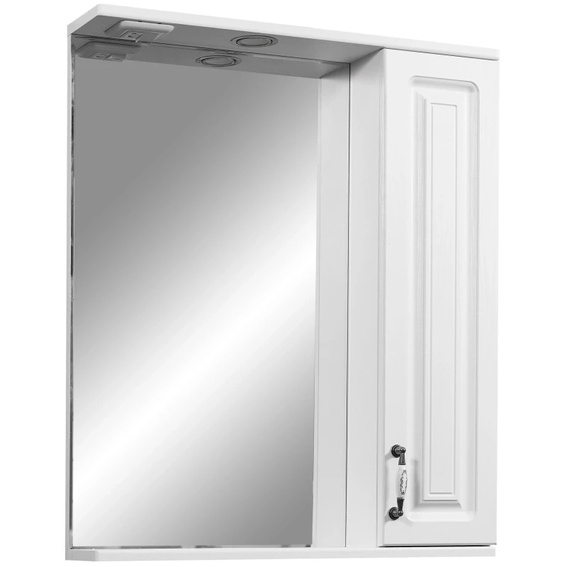 Зеркальный шкаф 65x80 см белая ольха Stella Polar Кармела SP-00000184