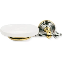 Мыльница Stil Haus Giunone G09(02) настенная, хром/золотой