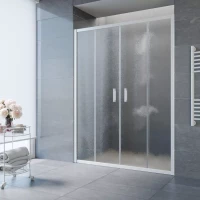 Душевая дверь Vegas Glass Z2P NOVO h2000 210 01 02 210 см, профиль белый, стекло шиншилла