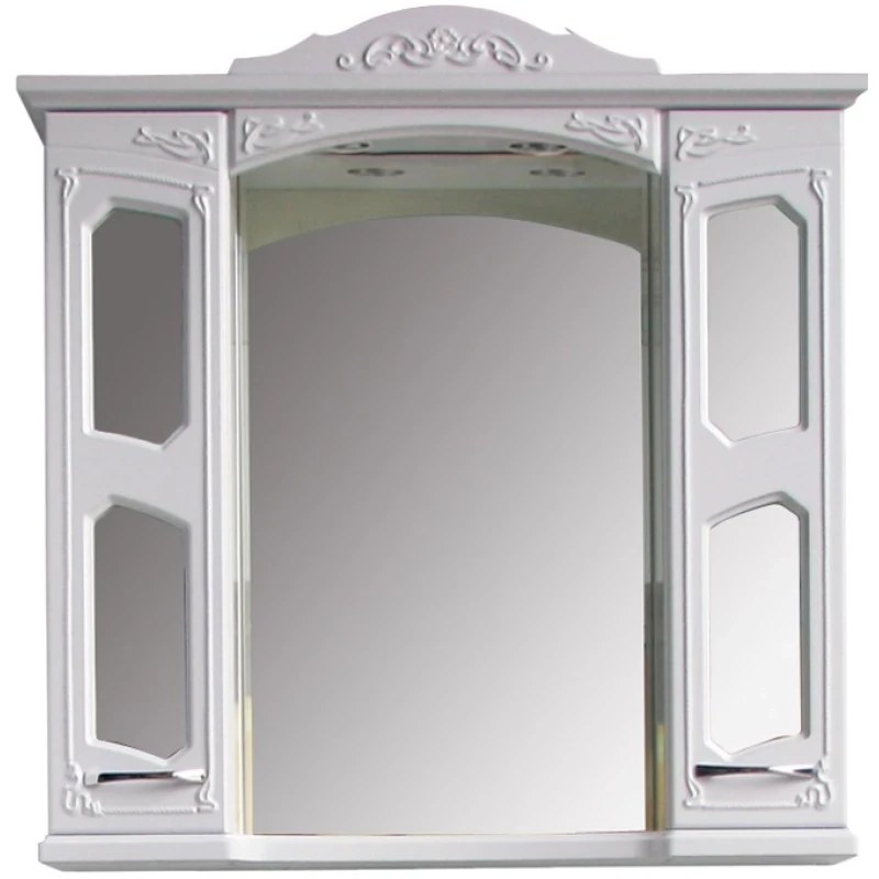 Зеркальный шкаф 79x97,5 см белый глянец Atoll Мастер и Маргарита