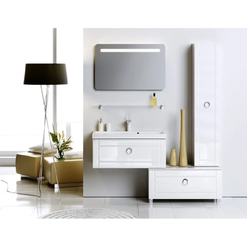 Комплект мебели белый глянец 80 см Aqwella 5 Stars Infinity inf.01.08/001 + Inf.08.04.D + Inf.02.08