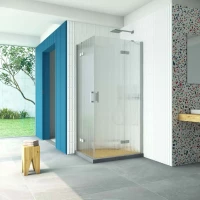 Душевой уголок Vegas Glass AFA-F Retta 100*90 07 Moru R 100x90 см R, профиль матовый хром, стекло рифленое