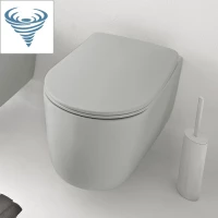 Унитаз подвесной Kerasan Nolita 531559 безободковый, торнадо, серый матовый