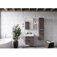 Комплект мебели дуб макиато 60 см Акватон Сильва 1A211801SIW50 + 1WH302186 + 1A216202SIW50