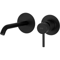 Смеситель для раковины Remer X Style X15CNO встраиваемый, без донного клапана, черный матовый