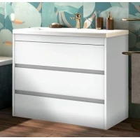 Тумба под раковину Art&Max Family FAMILY-1000-3C-PIA-BL 99,6 см, напольная, белый глянец