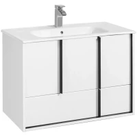 Тумба с раковиной белый матовый 80 см Акватон Ривьера 1A2390K1RVX20