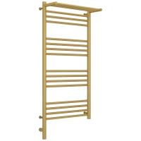 Полотенцесушитель электрический 1000x500 золотой матовый МЭМ левый Сунержа Богема с полкой 3.0 032-5806-1050